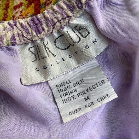 Vintage Y2K maxi skirt double slit maxi floral flower purple cottagecore skirt - Picture 4 of 6